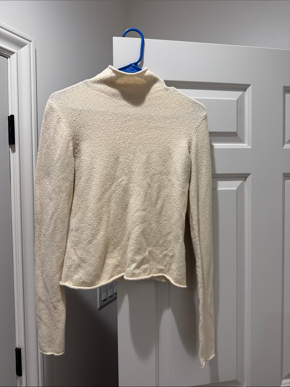 Women’s Cream Mock Neck Sweater